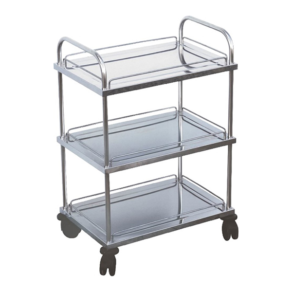 Carrinho/Mesa Auxiliar em Aço Inox com Grade de Proteção – LI 1475